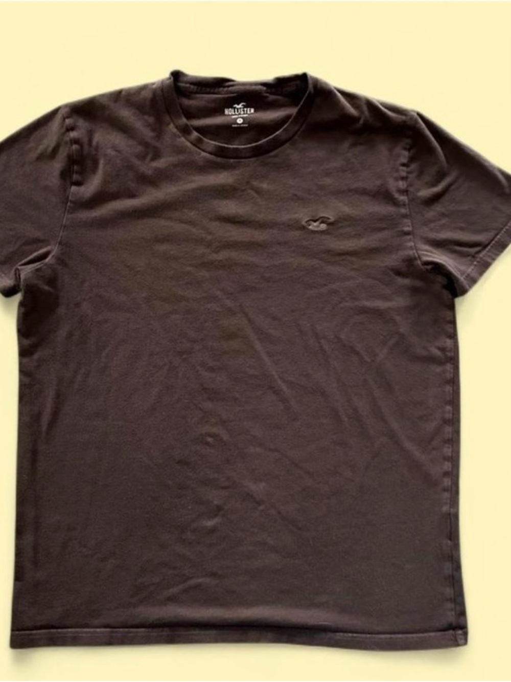 Hollister Brown Short Sleeve Crew Tee